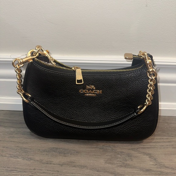 Black leather coach bag - Picture 3 of 6